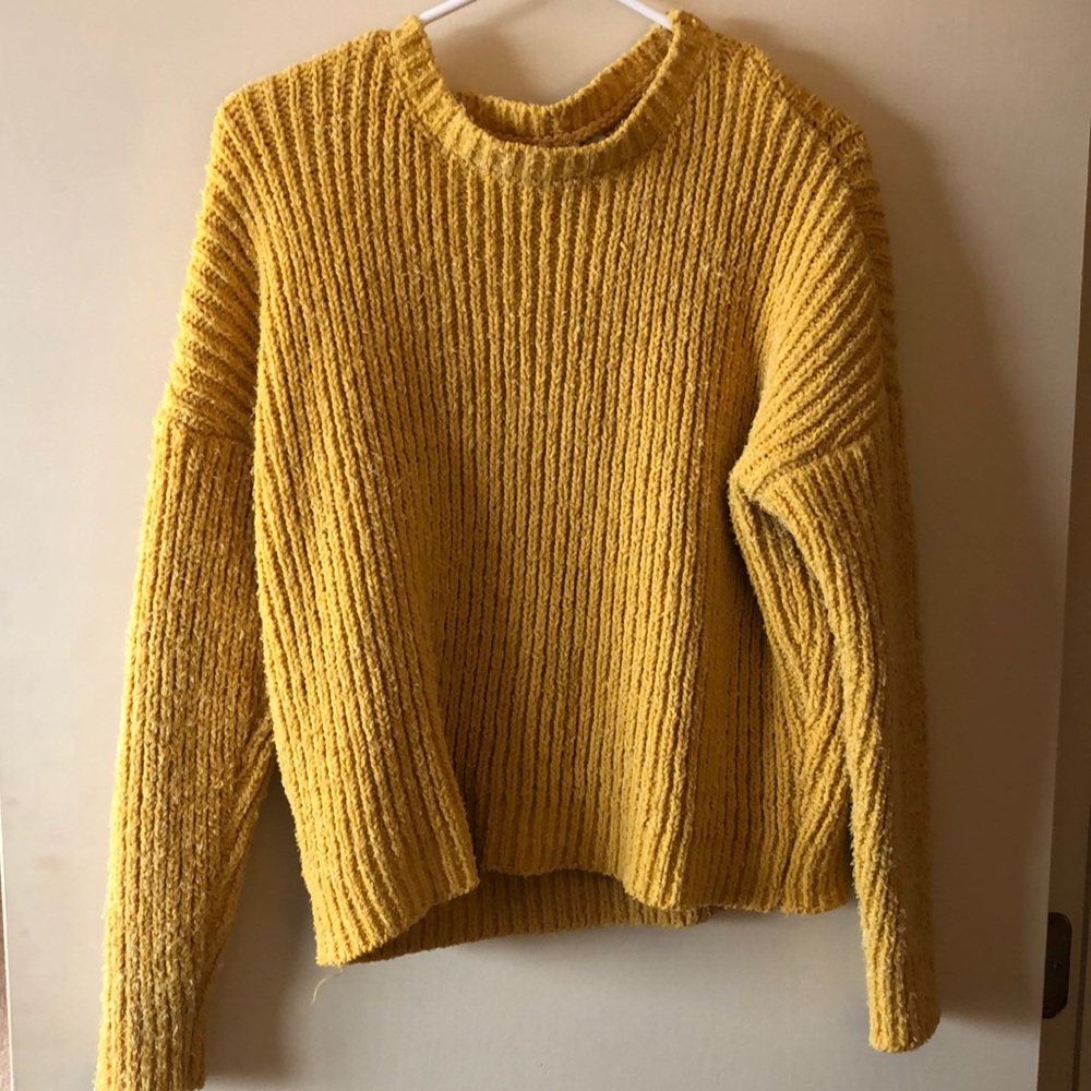 Mustard colored thick sweater!